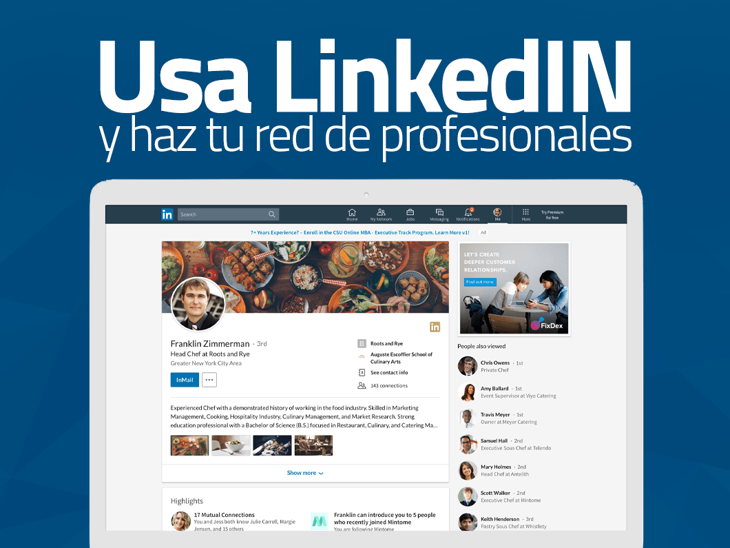 Usa LinkedIN y haz tu red de profesionales
